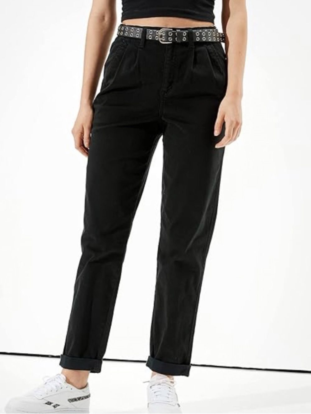 American Eagle Stretch Mom Pant Black Size 00